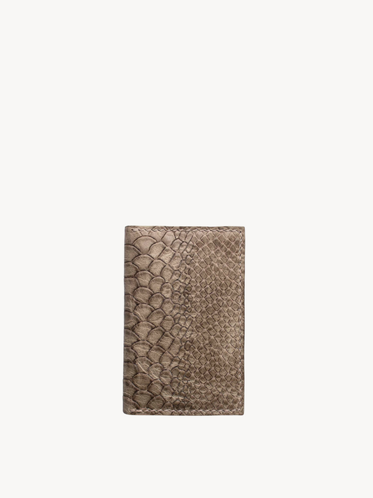 Lorenzo Bifold in Sand Snakeskin Leather