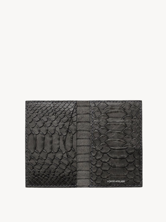 Lorenzo Bifold in Smoke Snakeskin Leather