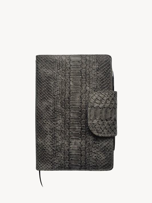 Carrie Diary in Smoke Snakeskin Leather