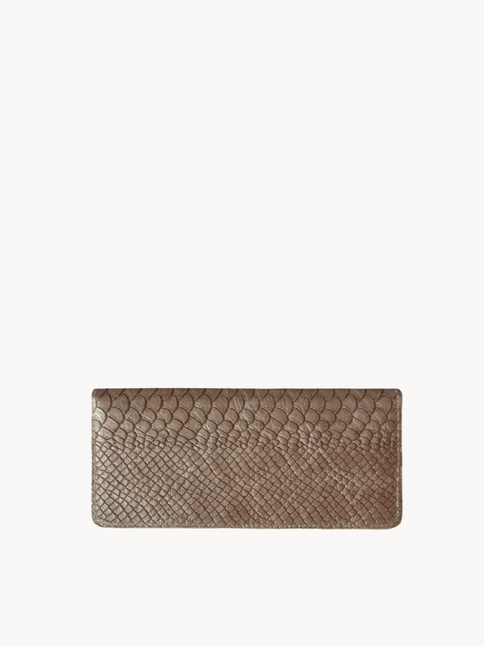 Sottile Long Wallet in Sand Snakeskin