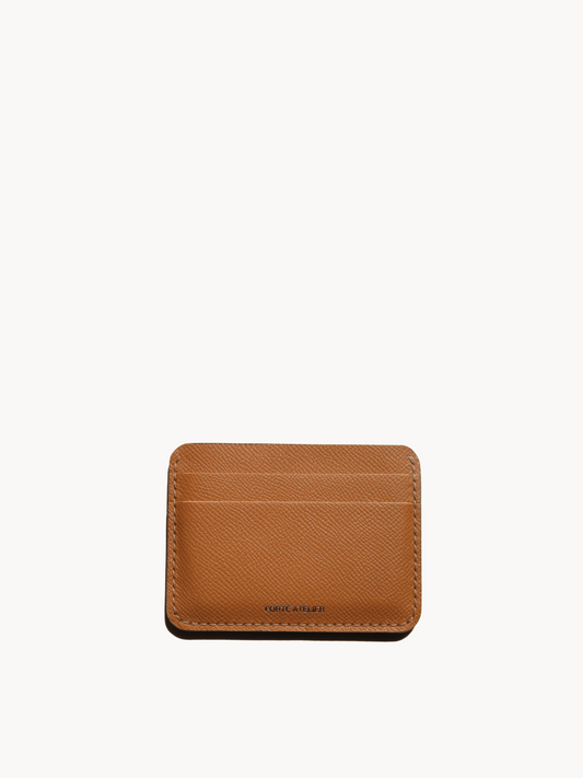 Card Holder in Caramel Leather