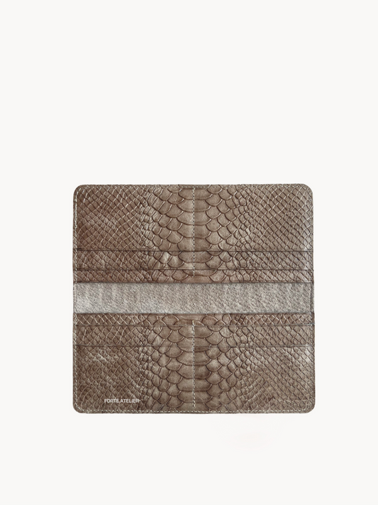 Sottile Long Wallet in Sand Snakeskin