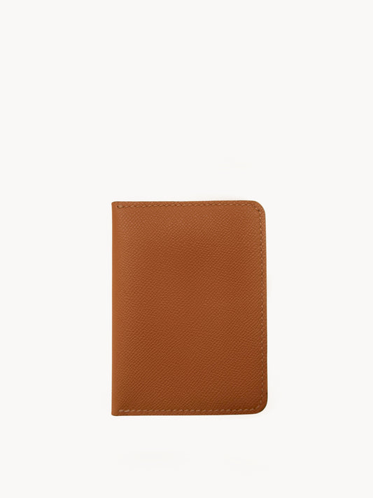 Carlo Passport Holder in Caramel Leather