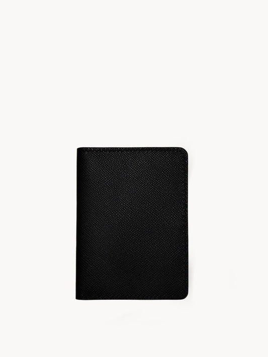 Carlo Passport Holder in Noir Leather