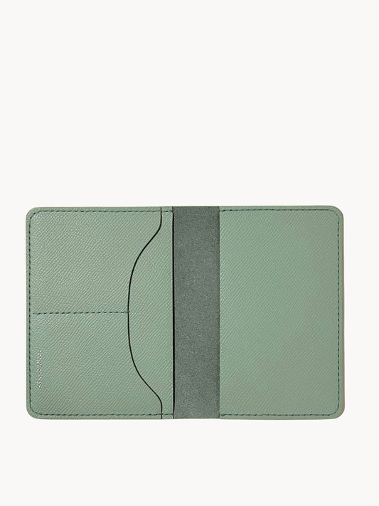 Carlo Passport Holder in Sage Leather