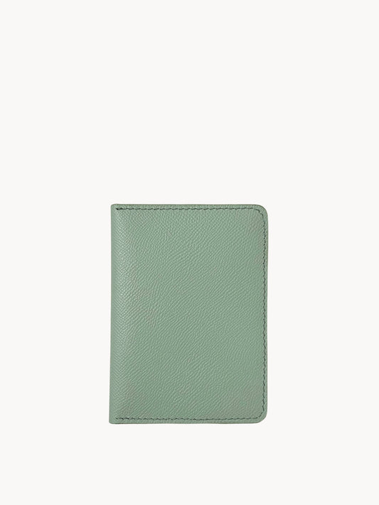 Carlo Passport Holder in Sage Leather