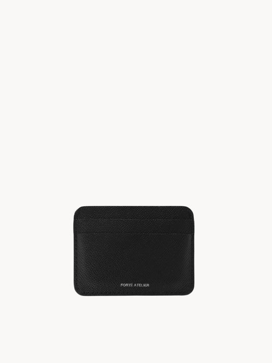 Card Holder in Noir Leather