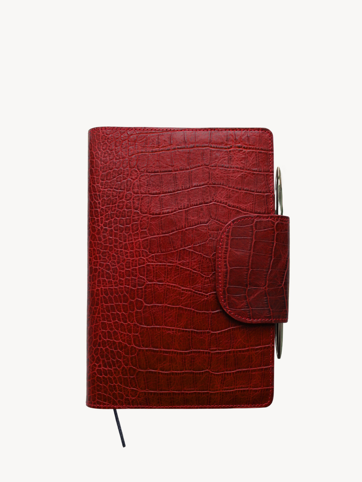 Carrie Diary in Merlot Crocodile Leather