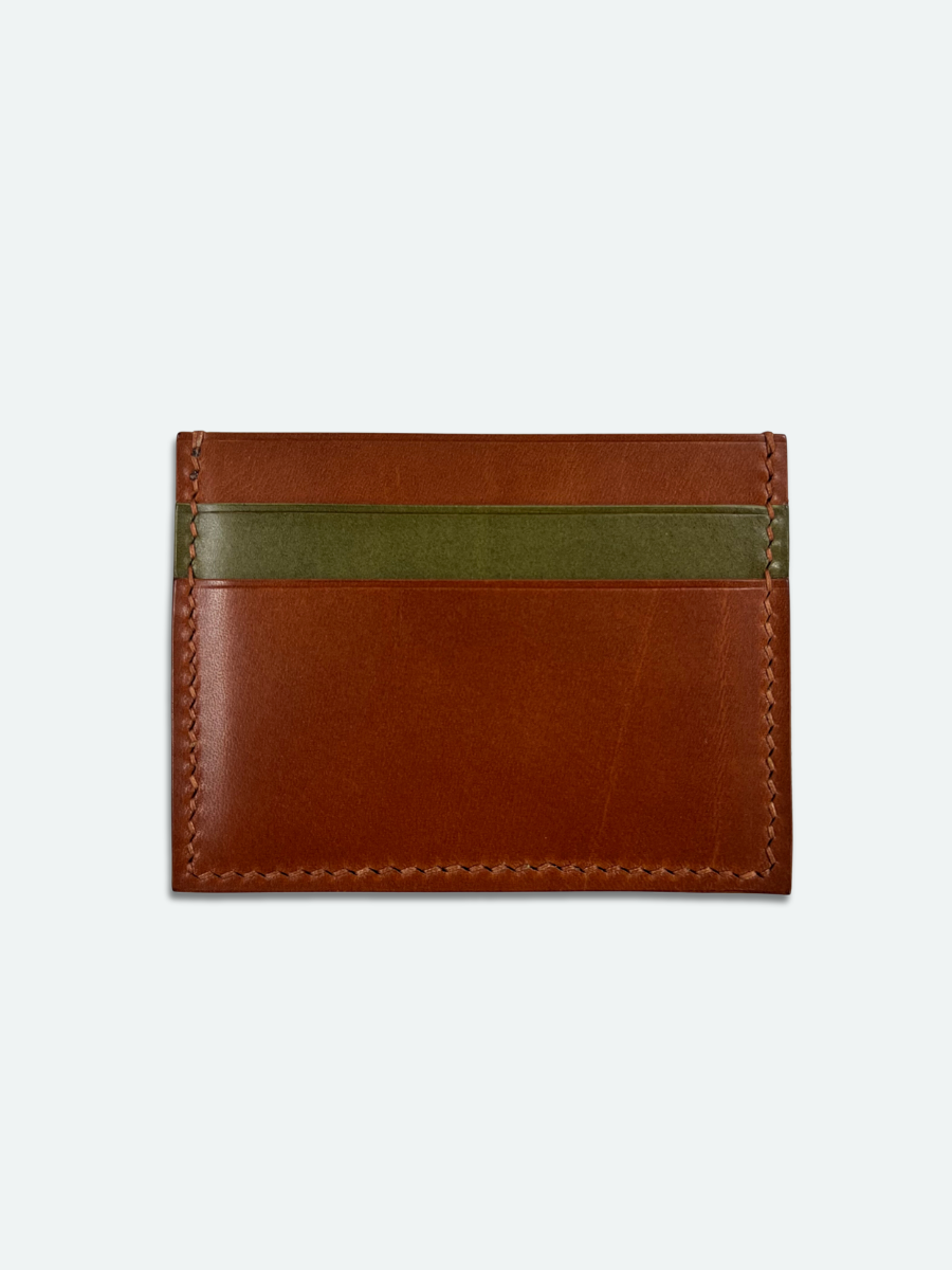 Vincenzo Card Holder in Juniper & Mandorla